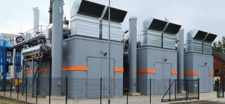 Unidades modulares de una planta de cogeneración eficiente para la producción simultánea de energía eléctrica y térmica.