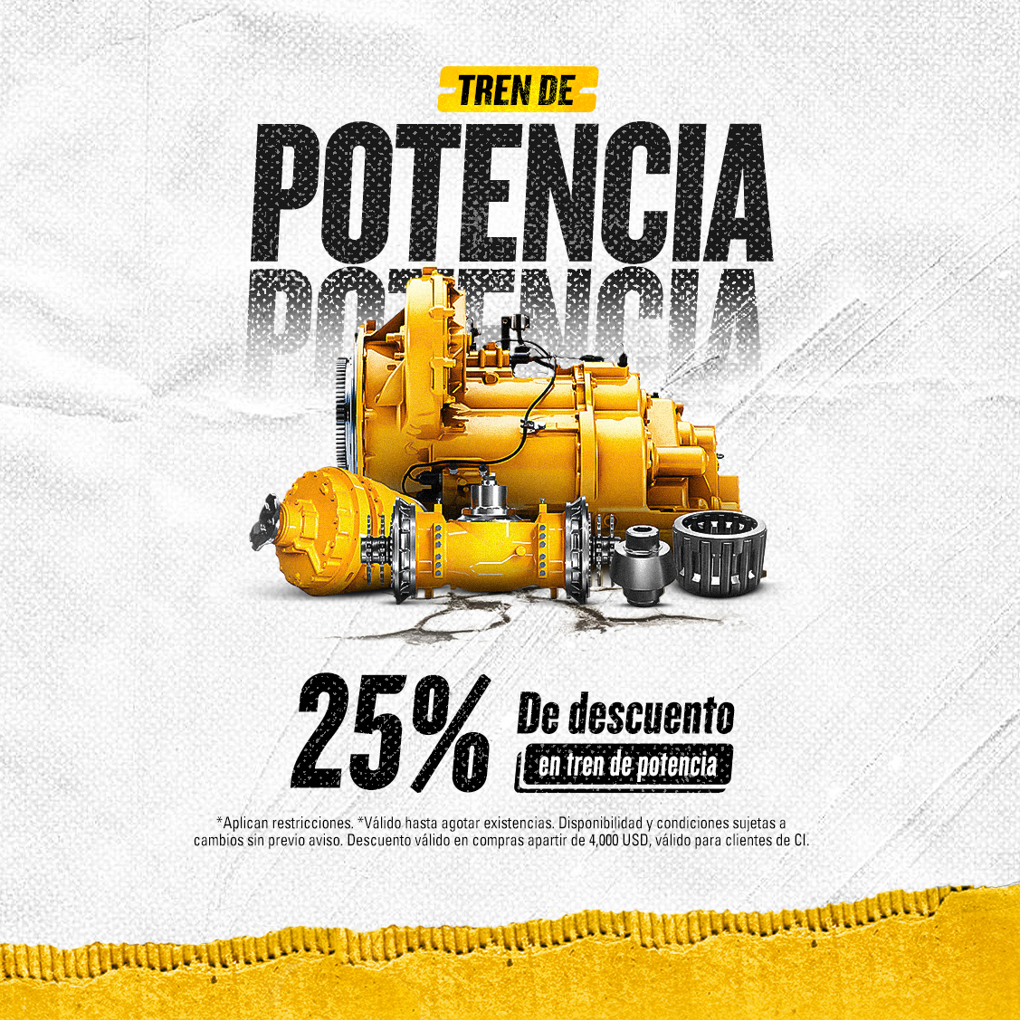 Promoción 25% en tren de potencia