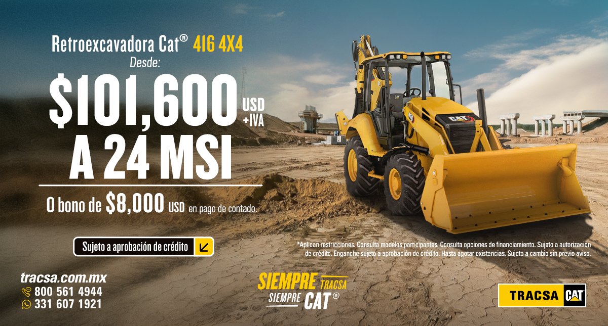 Promoción retroexcavadora Cat desde $101,600.00 dlls + iva