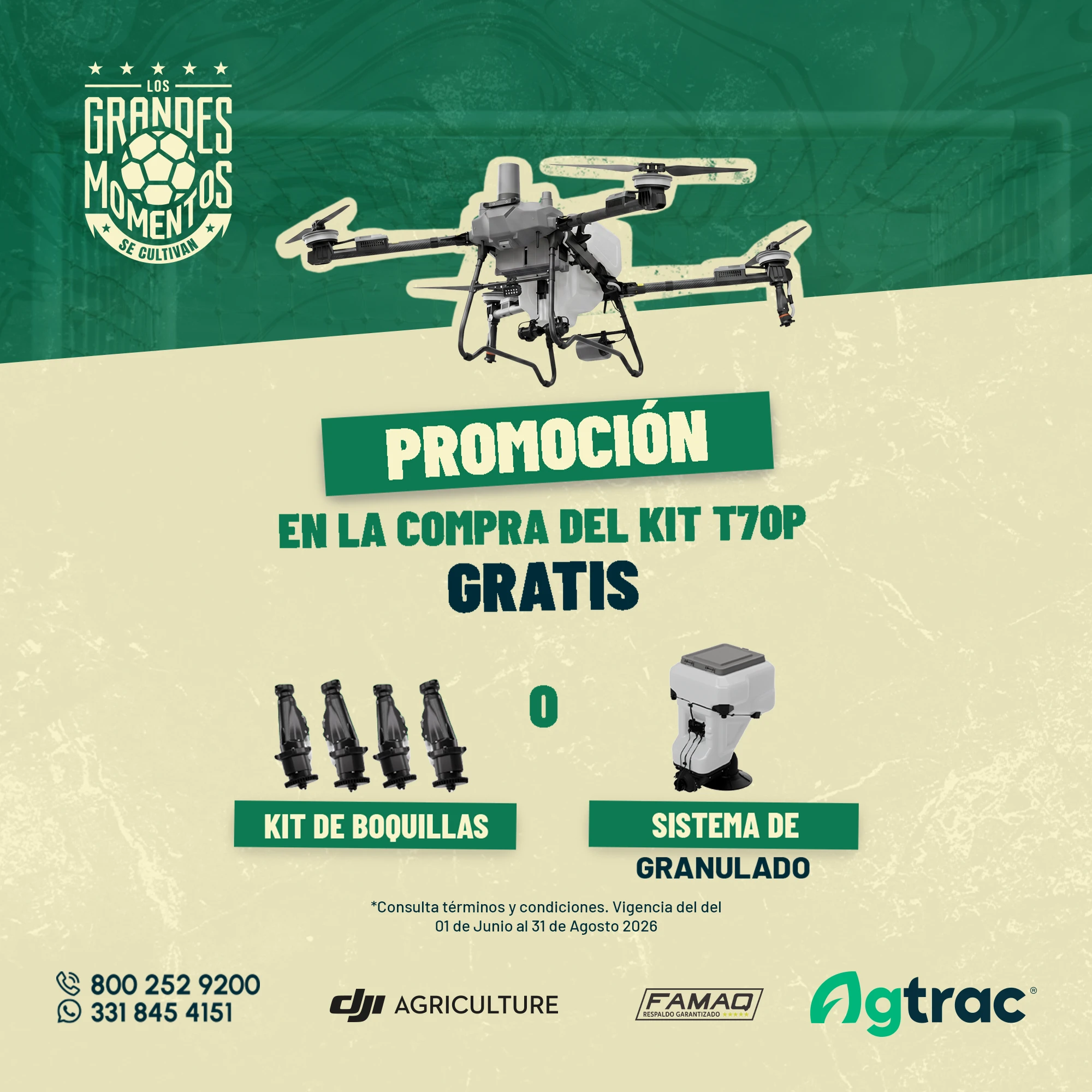DJI Agras T70P – promoción de drones agrícolas